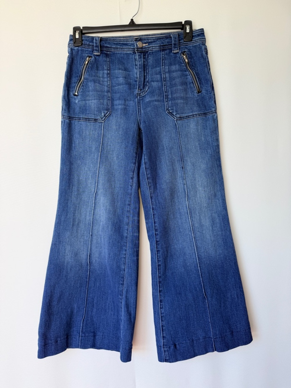 Pilcro Anthropologie Wide Leg Cropped Jeans Size 28 – Belted Denim - Picture 3 of 8